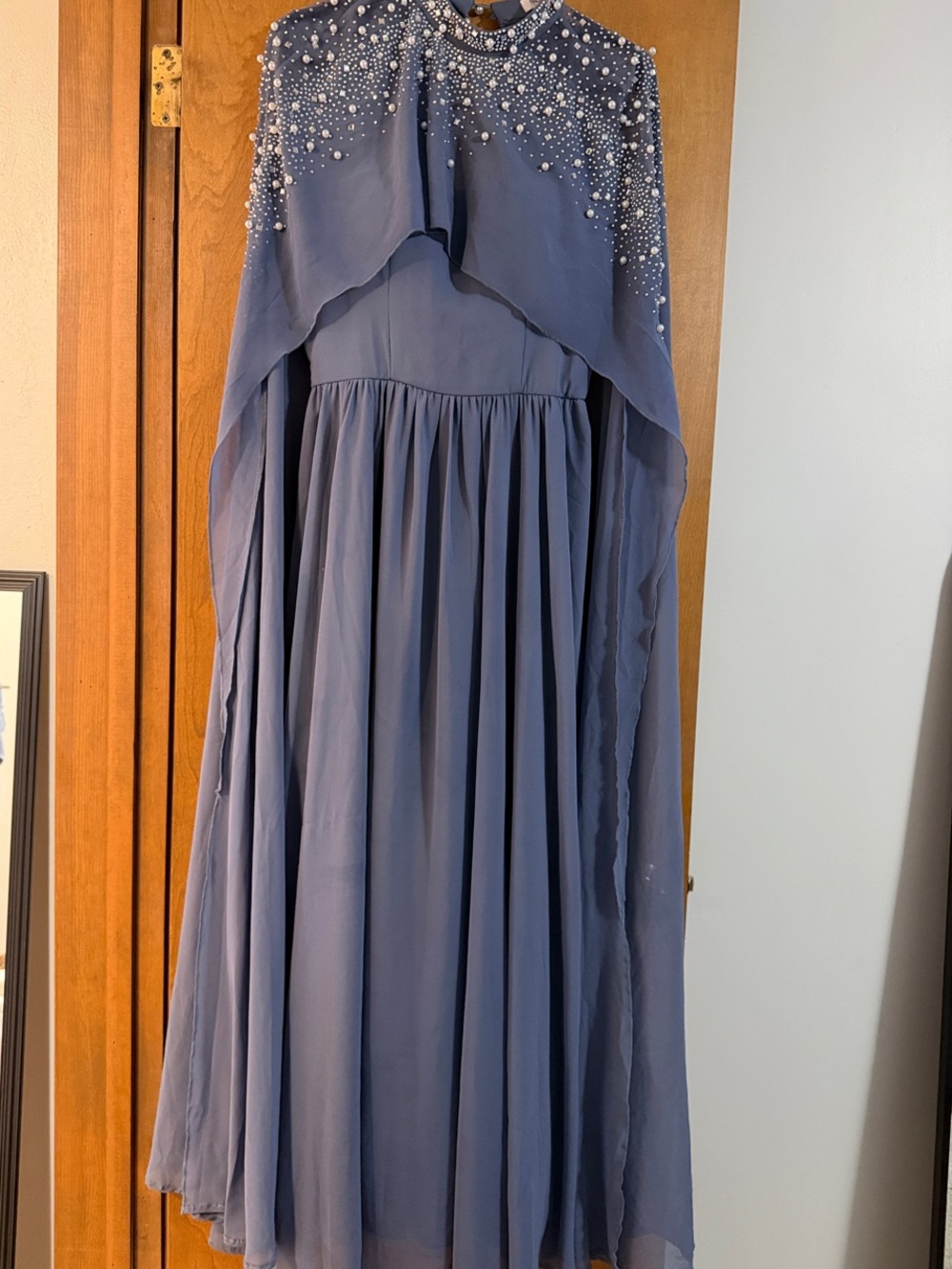 Faeristy elegant beaded chiffon elegant prom dress size s